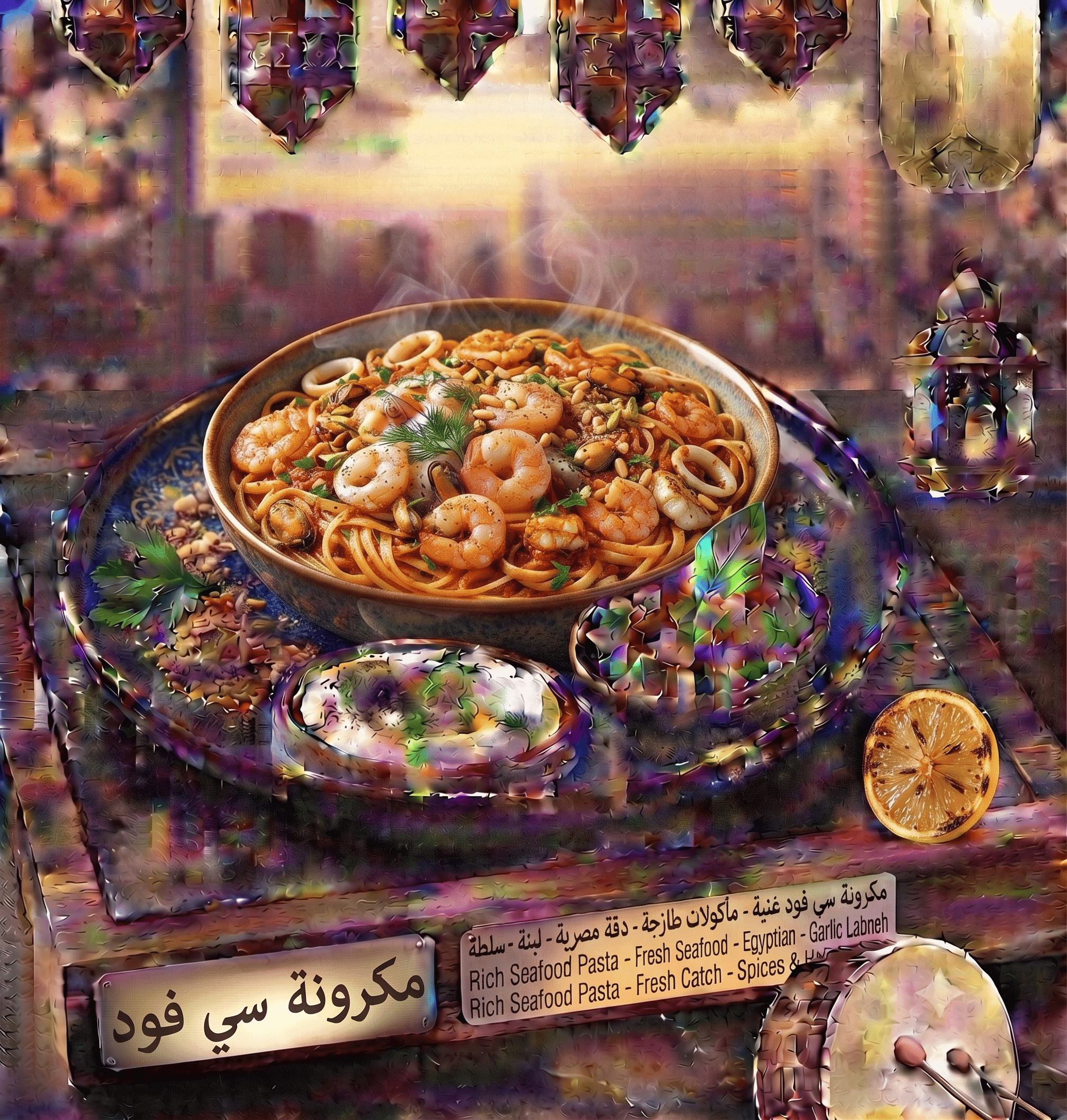 مكرونة جمبري